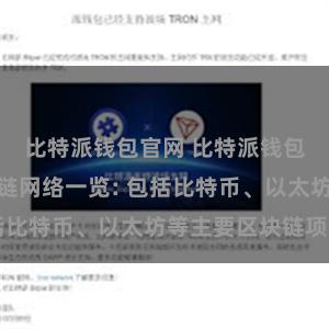 比特派钱包官网 比特派钱包支持的区块链网络一览: 包括比特币、以太坊等主要区块链项目