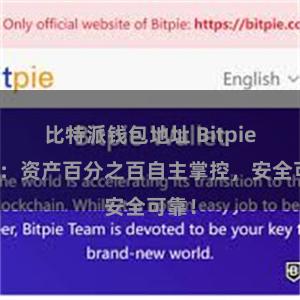 比特派钱包地址 Bitpie钱包：资产百分之百自主掌控，安全可靠！