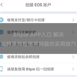 Bitpie APP入口 解决比特派钱包使用问题的实用技巧