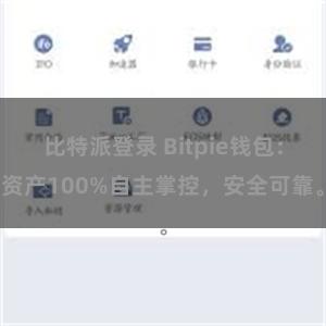 比特派登录 Bitpie钱包：资产100%自主掌控，安全可靠。