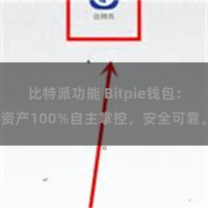 比特派功能 Bitpie钱包：资产100%自主掌控，安全可靠。