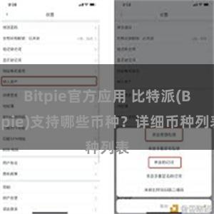Bitpie官方应用 比特派(Bitpie)支持哪些币种？详细币种列表