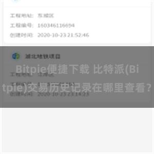 Bitpie便捷下载 比特派(Bitpie)交易历史记录在哪里查看？